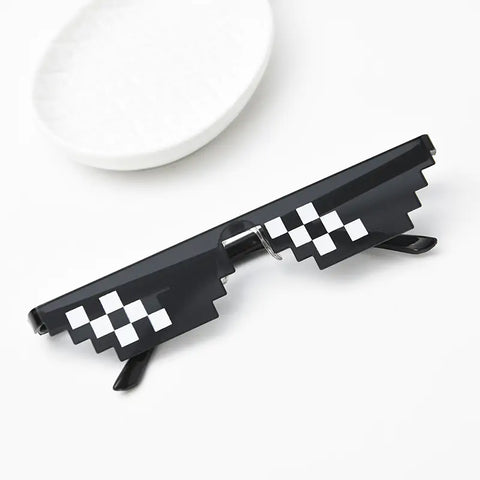 8-Bit Thug Life Sunglasses featuring a pixelated design, perfect for gamers and retro lovers.