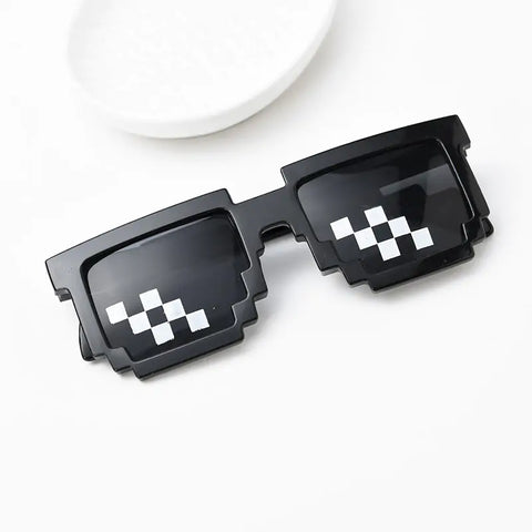 8-Bit Thug Life Sunglasses featuring a pixelated design, perfect for gamers and retro lovers.