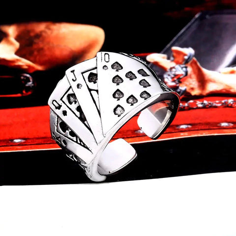 "King Poker" Gothic Men's Ring