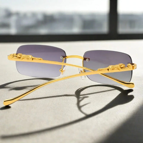 "Parano" Rimless Square Sunglasses