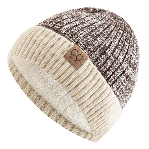 Modern Two-Tone Warm Beanie