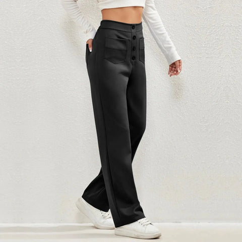 High-Waisted Unique Style Casual Pants