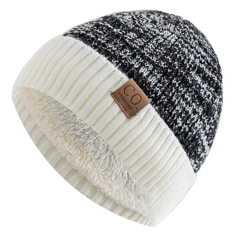 Modern Two-Tone Warm Beanie