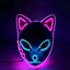 Cat Women Luminous Mask - LED glowing cat face mask made from durable ABS plastic, featuring multiple light modes for a spooky and stylish look perfect for Halloween and parties.