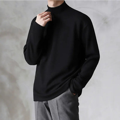 Velvet Turtleneck Loose Sweater