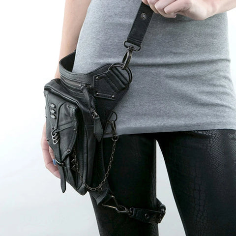 Oldschool Stylish Leather Hip Bags