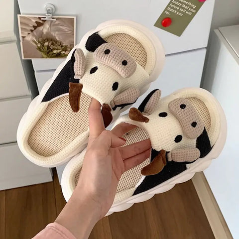 Funny Custom Made Cow Slippers