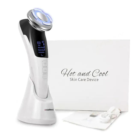 Thermal Therapy Facial Massager with hot and cool functions, customizable settings, and LED light therapy for comprehensive skincare and youthful, radiant skin