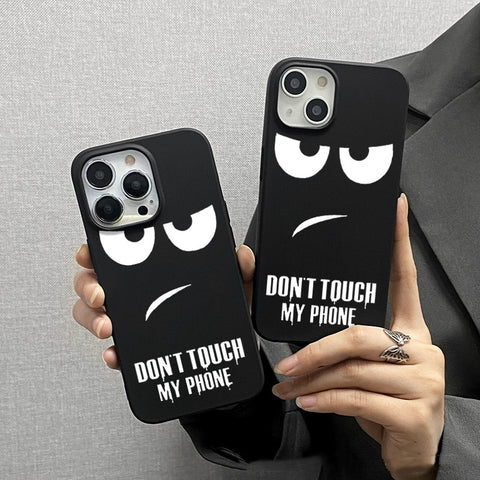 "Angry Face" Matte Black iPhone Case