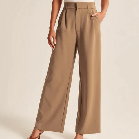 Light Wide-Leg Tailored Pants