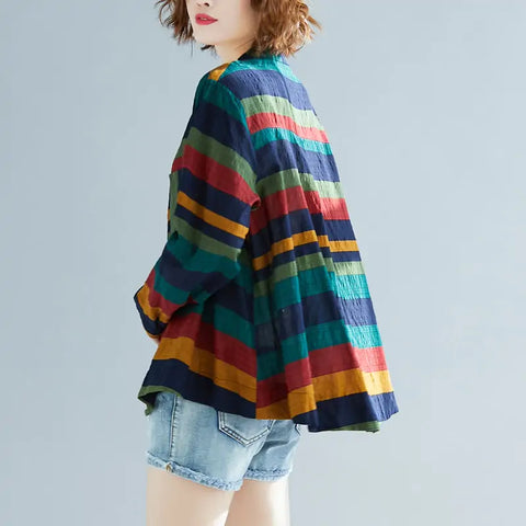 Vintage Colorful Women's Blouse