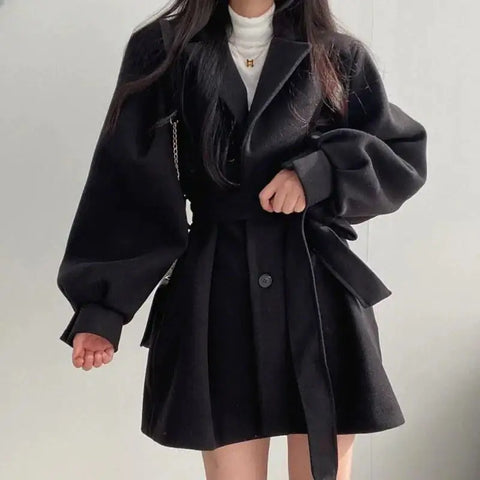 Elegant Thickened Wool Women's Coat