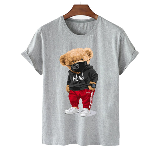 "Hood Bear" Men's Cotton T-Shirt