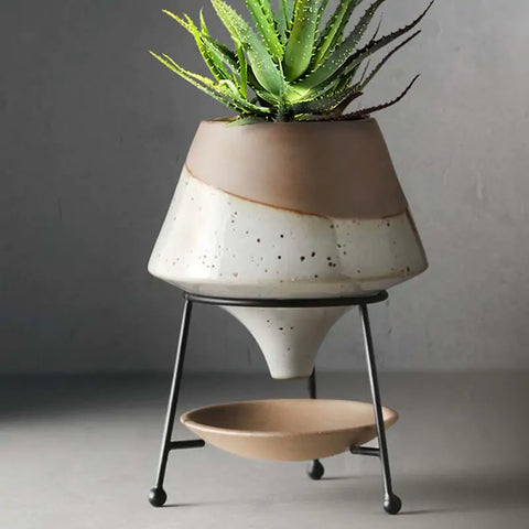 Modernist Design Ceramic Flowerpot