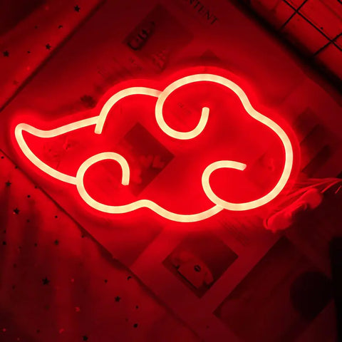 Crimson Style cloud-shaped neon light made of acrylic and LED, adding a whimsical touch to home decor