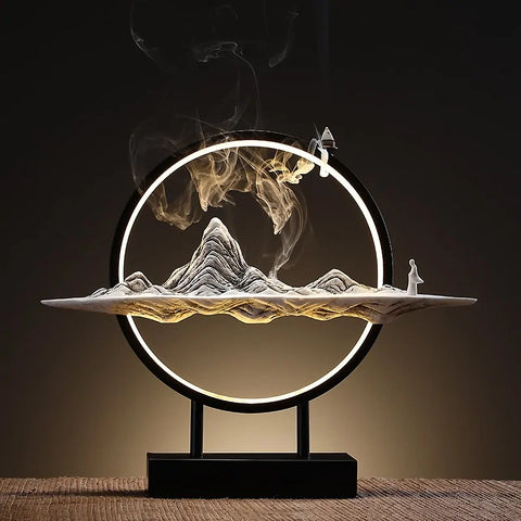 Designer Backflow Incense Burner crafted from durable ceramic, creating a mesmerizing backflow effect and filling your space with a calming aroma for relaxation and meditation.