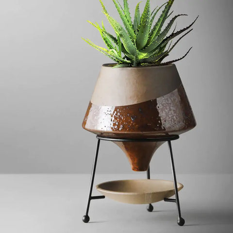 Modernist Design Ceramic Flowerpot