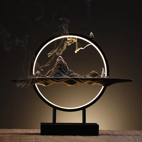 Designer Backflow Incense Burner crafted from durable ceramic, creating a mesmerizing backflow effect and filling your space with a calming aroma for relaxation and meditation.