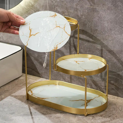 Premium White Marble Organizer Stand