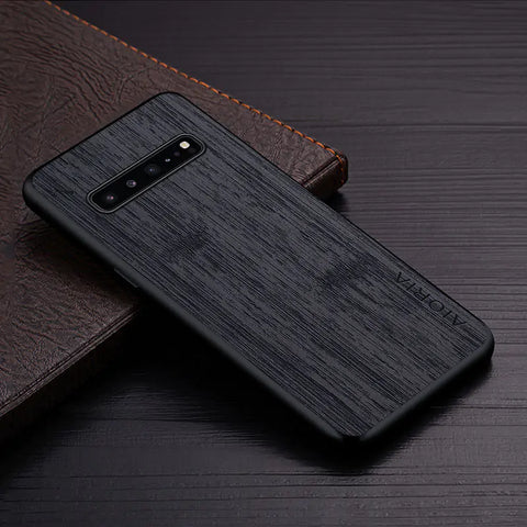 Bamboo & Leather Phone Case Galaxy S10