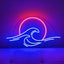 "Rouge Wave" Modern Art Neon Sign